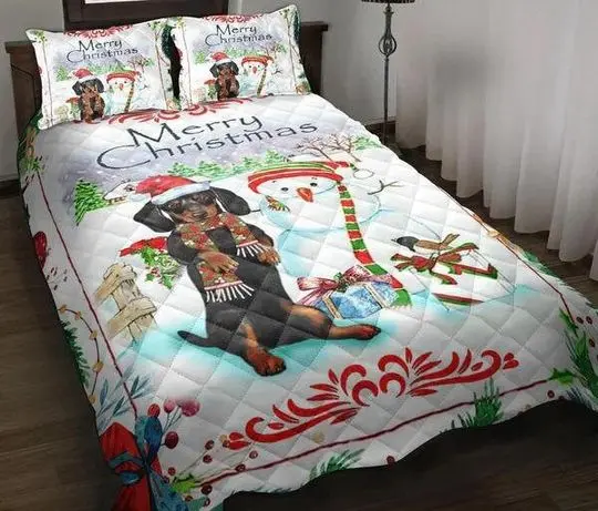 Dachshund Christmas Bedding SetsGift For Your Girlfriend Boyfriend Gift For Love Gift For Friend Best Valentine Present Holiday Gift