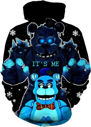 FNAF Five Nights at Freddy's Hoodie, Horror 3D Hoodie