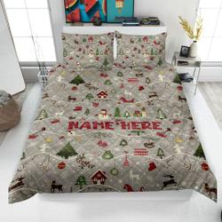 Disney Christmas Bedding Set, Xmas Disney Bedding Set Gift For Your Girlfriend Boyfriend Gift For Love Gift For Friend Best Valentine Present Holiday Gift
