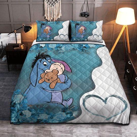 Winnie The Pooh Eeyore Bedding Set, Eeyore Bedding Set Gift For Your Girlfriend Boyfriend Gift For Love Gift For Friend Best Valentine Present Holiday Gift