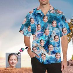 Custom Face Hawaiian Shirt Gift For Your Girlfriend Boyfriend Gift For Love Gift For Friend Best Valentine Present Holiday Gift