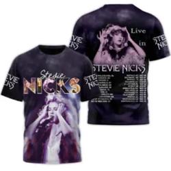 Stevie Nicks Tour 2024 Live In Concert 3D T-Shirt Meaningful Gift For Family Gift For Boyfriend Valentine Gift
