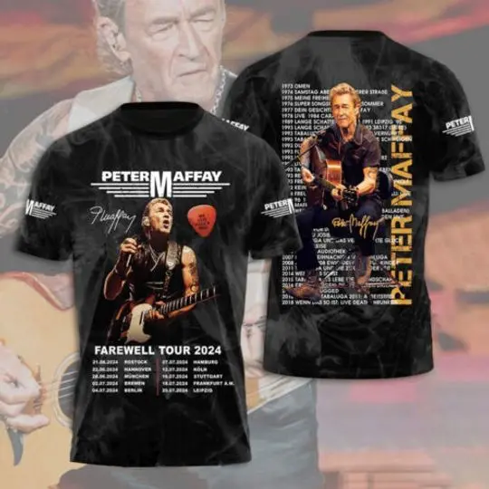 Peter Maffay Farewell Tour 2024 We love Rock 'n' Roll 3D T-shirt Meaningful Gift For Family Gift For Boyfriend Valentine Gift