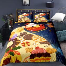 Merry Christmas Bedding Set Santa ClausGift For Your Girlfriend Boyfriend Gift For Love Gift For Friend Best Valentine Present Holiday Gift