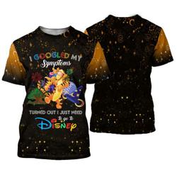 Tigger Quotes Orange Black Patterns Disney Cartoon Outfits Unisex Casual T-shirts 3D Meaningful Gift For Family Gift For Boyfriend Valentine Gift