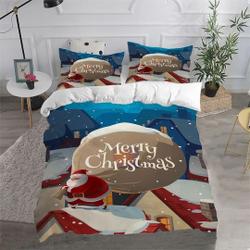 Santa Claus Christmas town Bedding setsGift For Your Girlfriend Boyfriend Gift For Love Gift For Friend Best Valentine Present Holiday Gift