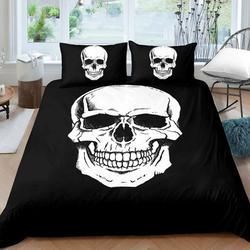 Ultra Soft 3D Skull Theme Bedding Set Gift For Your Girlfriend Boyfriend Gift For Love Gift For Friend Best Valentine Present Holiday Gift