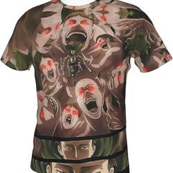 Attack on Titan Novelty 3D Anime Printed T-Shirt Meaningful Gift For Family Gift For Boyfriend Valentine Gift