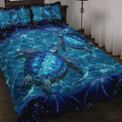 Turtle Water Light Style Quilt Bedding SetsGift For Your Girlfriend Boyfriend Gift For Love Gift For Friend Best Valentine Present Holiday Gift