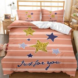 Set Golden and Grey Bedding Set Gift For Your Girlfriend Boyfriend Gift For Love Gift For Friend Best Valentine Present Holiday Gift