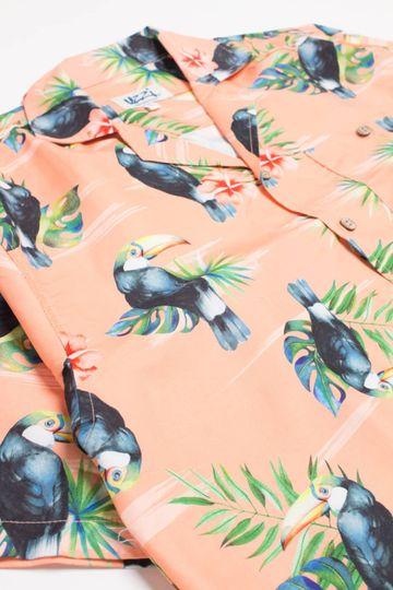 Coral Toucan Print Hawaiian Shirt Gift For Your Girlfriend Boyfriend Gift For Love Gift For Friend Best Valentine Present Holiday Gift