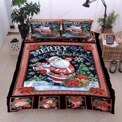Christmas Santa Bedding Set Gift For Your Girlfriend Boyfriend Gift For Love Gift For Friend Best Valentine Present Holiday Gift