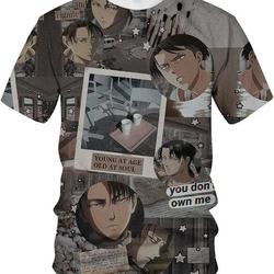 Attack on Titan Novelty 3D Anime Printed T-Shirt Meaningful Gift For Family Gift For Boyfriend Valentine Gift