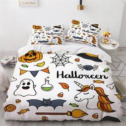 Ghost Halloween Bedding Set Gift For Your Girlfriend Boyfriend Gift For Love Gift For Friend Best Valentine Present Holiday Gift