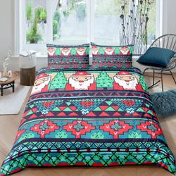 90s nostalgia pixelated Santa Claus colorful Bedding setsGift For Your Girlfriend Boyfriend Gift For Love Gift For Friend Best Valentine Present Holiday Gift