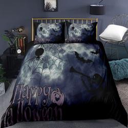 Happy Halloween Duvet Cover Pumpkin Bats Haunted Print Festival Decorations Bedding Funny King SizeGift For Your Girlfriend Boyfriend