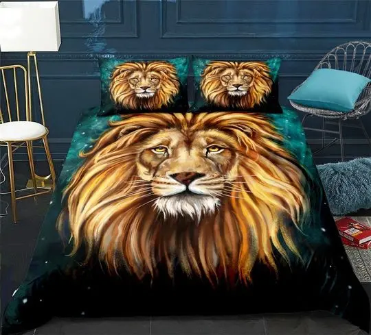 Lion Bedding Set Gift For Your Girlfriend Boyfriend Gift For Love Gift For Friend Best Valentine Present Holiday Gift