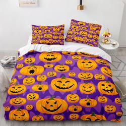 Happy pumpkin halloween Bedding Set Gift For Your Girlfriend Boyfriend Gift For Love Gift For Friend Best Valentine Present Holiday Gift