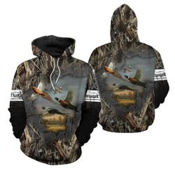 Pheasant Hunting 3D All Over Print Pullover Hoodie