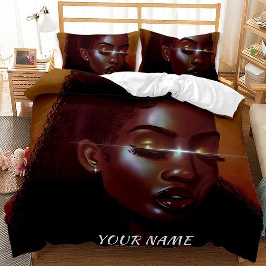 African American Girl Bedding Set Gift For Your Girlfriend Boyfriend Gift For Love Gift For Friend Best Valentine Present Holiday Gift