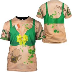 St. Patrick's Day 3D Printed T-Shirt Meaningful Gift For Family Gift For Boyfriend Valentine Gift