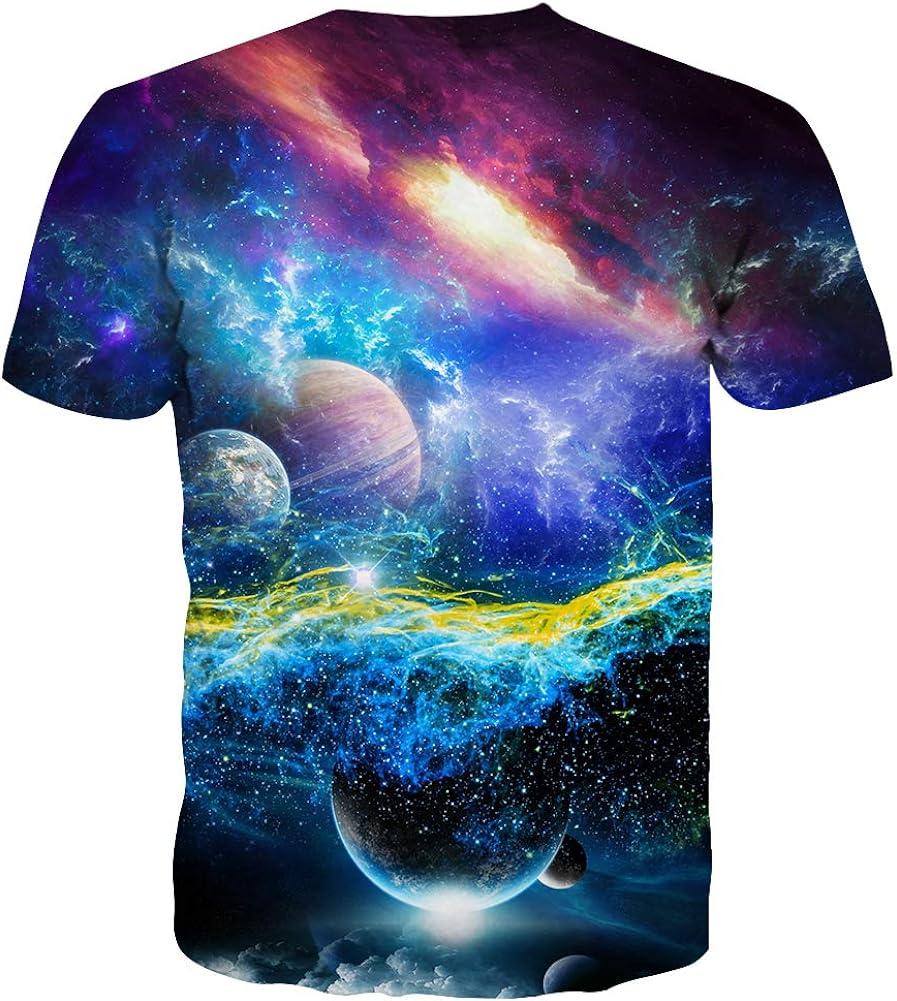 3D Print Shirts Colorful Space Graphic Tees for Men Women Teens Meaningful Gift For Family Gift For Boyfriend Valentine Gift