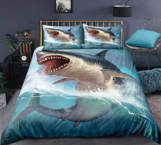 Shark Bedding Set Gift For Your Girlfriend Boyfriend Gift For Love Gift For Friend Best Valentine Present Holiday Gift