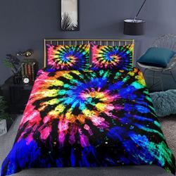 Rainbow Tie Dye Bedding Colorful Tie Dyed Bedding Set Gift For Your Girlfriend Boyfriend Gift For Love Gift For Friend Best Valentine Present Holiday Gift
