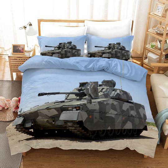3D Tank Duvet Cover Bedding Set Gift For Your Girlfriend Boyfriend Gift For Love Gift For Friend Best Valentine Present Holiday Gift