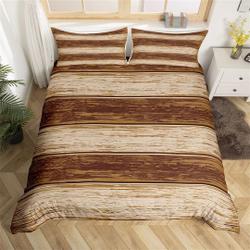 Retro Brown Wooden Board Bedding SetsGift For Your Girlfriend Boyfriend Gift For Love Gift For Friend Best Valentine Present Holiday Gift
