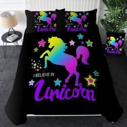Neon Color Unicorn Bedding SetsGift For Your Girlfriend Boyfriend Gift For Love Gift For Friend Best Valentine Present Holiday Gift