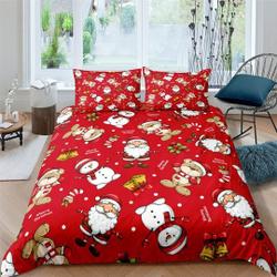 Teddy bear and Santa Claus Bedding SetsGift For Your Girlfriend Boyfriend Gift For Love Gift For Friend Best Valentine Present Holiday Gift