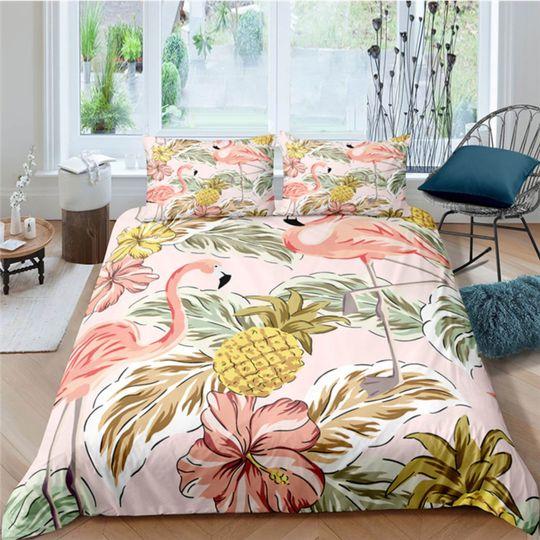 Flamingo Bedding Set Gift For Your Girlfriend Boyfriend Gift For Love Gift For Friend Best Valentine Present Holiday Gift
