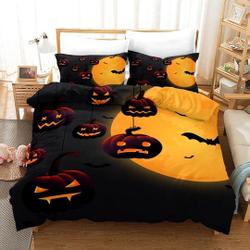 Polyester Duvet Cover Set Pumpkin Bedding Set Gift For Your Girlfriend Boyfriend Gift For Love Gift For Friend Best Valentine Present Holiday Gift