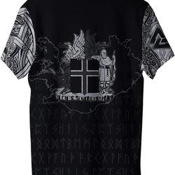 3D Print Raven Men's T-Shirt, Summer Quick Dry Norse Viking Compass Rune Amulet Short Sleeve,White,XS Meaningful Gift For Family Gift For Boyfriend Valentine Gift