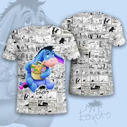 Eeyore Tigger Pooh Comic Pattern Disney T-shirts Meaningful Gift For Family Gift For Boyfriend Valentine Gift