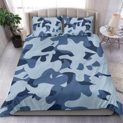Blue Camouflage Bedding SetsGift For Your Girlfriend Boyfriend Gift For Love Gift For Friend Best Valentine Present Holiday Gift