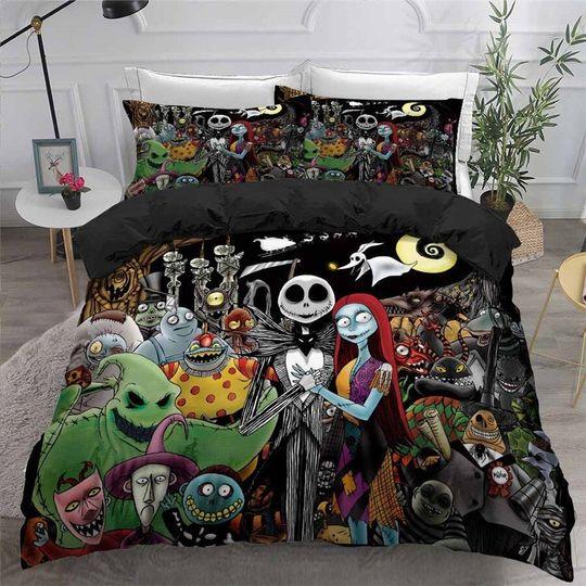 Jack skellington The Nightmare Before christmas Duvet Cover Bedding Set Gift For Your Girlfriend Boyfriend Gift For Love Gift For Friend Best Valentine Present Holiday Gift
