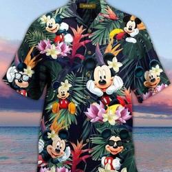Mickey Mouse Hawaiian Shirt, Mickey Tropical Shirt, Mickey Hibiscus Beach Shirt Gift For Your Girlfriend Boyfriend Gift For Love Gift For Friend Best Valentine Present Holiday Gift