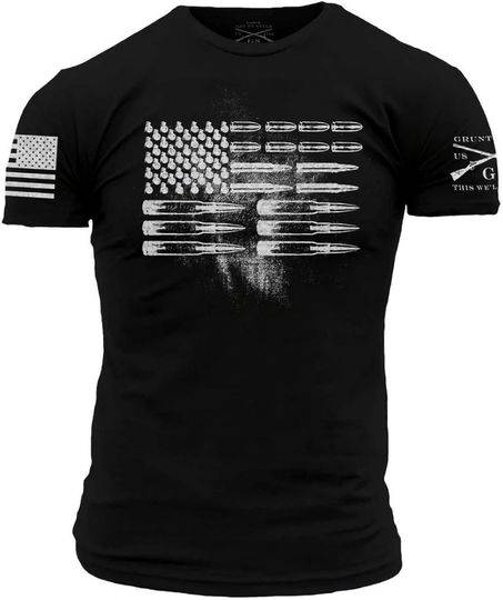 Grunt Style Ammo Flag T-Shirt Meaningful Gift For Family Gift For Boyfriend Valentine Gift