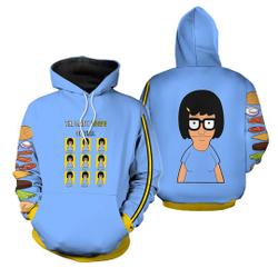 Hoodie Movie 3D Printed Bob's Burgers Many Moods Of Tina Belcher