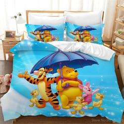 Winnie the Pooh ThreeDuvet Cover Pillowcase Bedding Set Gift For Your Girlfriend Boyfriend Gift For Love Gift For Friend Best Valentine Present Holiday Gift