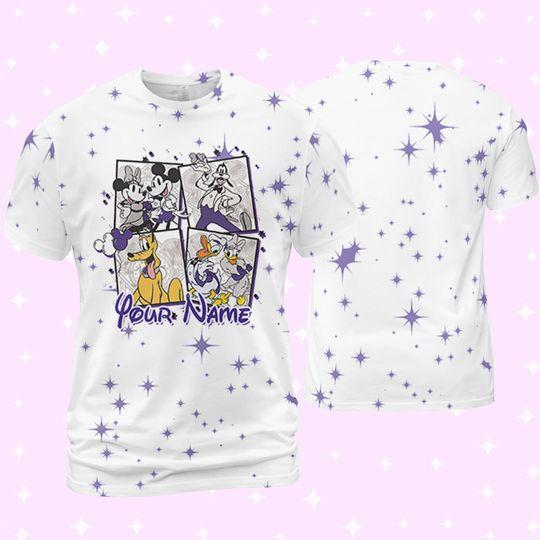 Personalized Disney Team 100 Years Fun 3D T-shirt Meaningful Gift For Family Gift For Boyfriend Valentine Gift