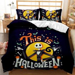 Nightmare Before Christmas Cartoon Bedding Set Gift For Your Girlfriend Boyfriend Gift For Love Gift For Friend Best Valentine Present Holiday Gift