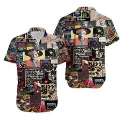 80s Music Rock Band 3D Print Hawaiian Shirt, Hawaiian Shirt Gift For Your Girlfriend Boyfriend Gift For Love Gift For Friend Best Valentine Present Holiday Gift