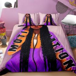 African American Black Girl Twin Bedding Set Gift For Your Girlfriend Boyfriend Gift For Love Gift For Friend Best Valentine Present Holiday Gift