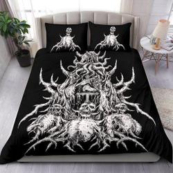 Skull Demon Cross Bedding Set Gift For Your Girlfriend Boyfriend Gift For Love Gift For Friend Best Valentine Present Holiday Gift