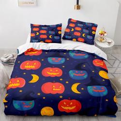 Pumpkins at night halloween bedding Set Gift For Your Girlfriend Boyfriend Gift For Love Gift For Friend Best Valentine Present Holiday Gift