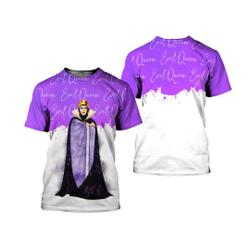 Evil Queen Villian Purple Watercolor Glitter Disney Graphics Cartoon 3D Tshirt Meaningful Gift For Family Gift For Boyfriend Valentine Gift