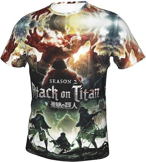 Attack on Titan Novelty 3D Anime Printed T-Shirt Meaningful Gift For Family Gift For Boyfriend Valentine Gift